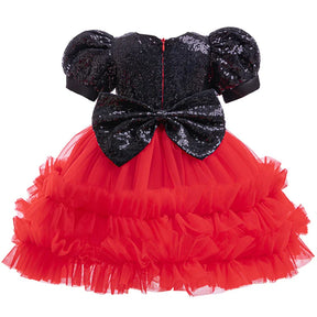 Fantasia Infantil Vermelha Minnie com Paetês