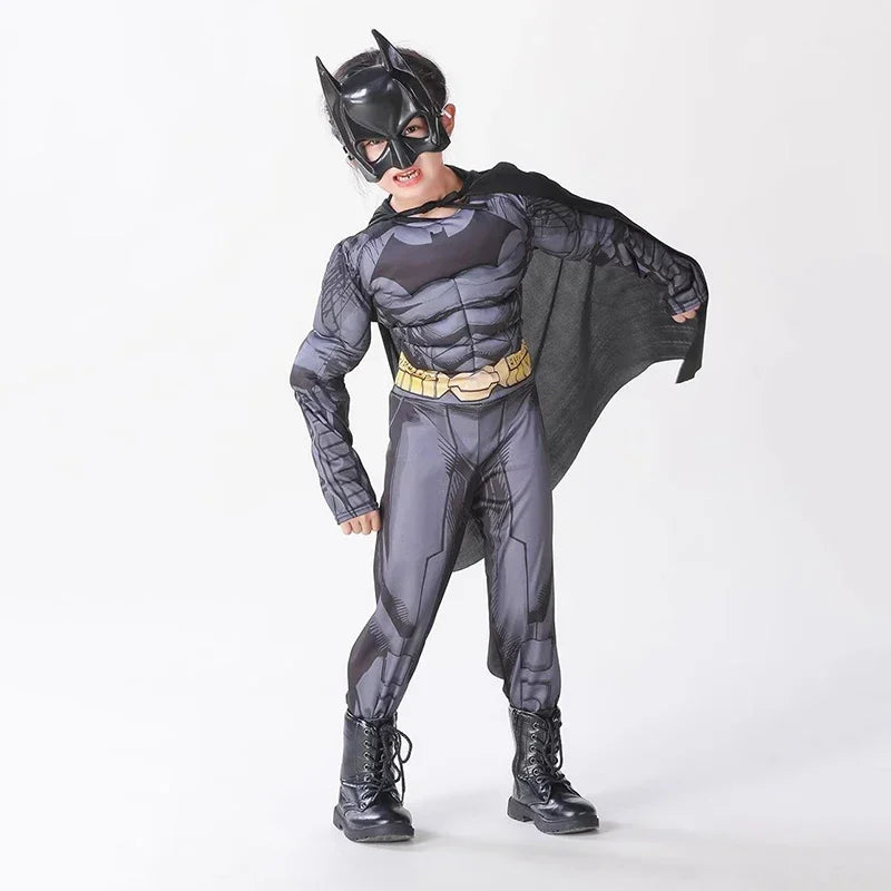 Fantasia Infantil Super-Herói Morcego Musculoso