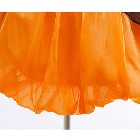 Fantasia Infantil Princesa Abóbora Para Halloween (Vestido + Acessórios)