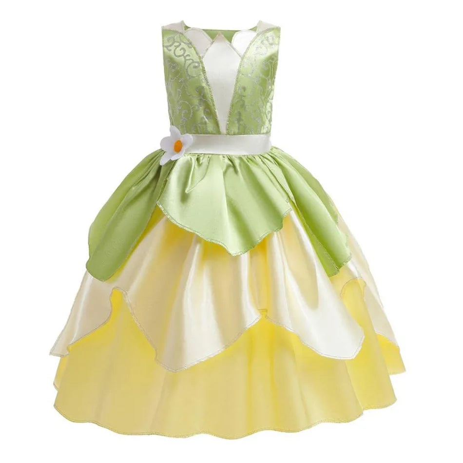 Fantasia Infantil Princesa Tiana – Conjunto Completo