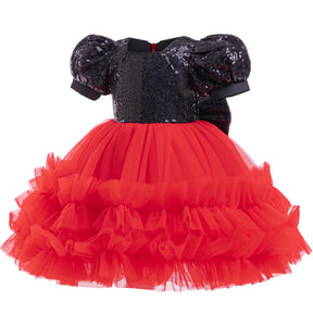 Fantasia Infantil Vermelha Minnie com Paetês