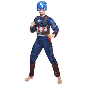 Fantasia Infantil Super-Herói CA – Macacão Musculoso com Cinto