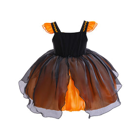 Fantasia Infantil Princesa Abóbora Para Halloween (Vestido + Acessórios)