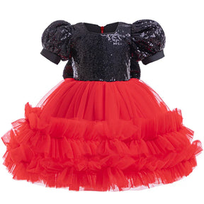 Fantasia Infantil Vermelha Minnie com Paetês